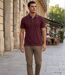 CHALLENGER C2101B : Polo homme en maille piquée bordeaux pour un style élégant et intemporel-5