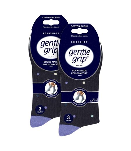 Gentle Grip - 6 Paires Chaussettes Femme Coton Douces Sans Élastique