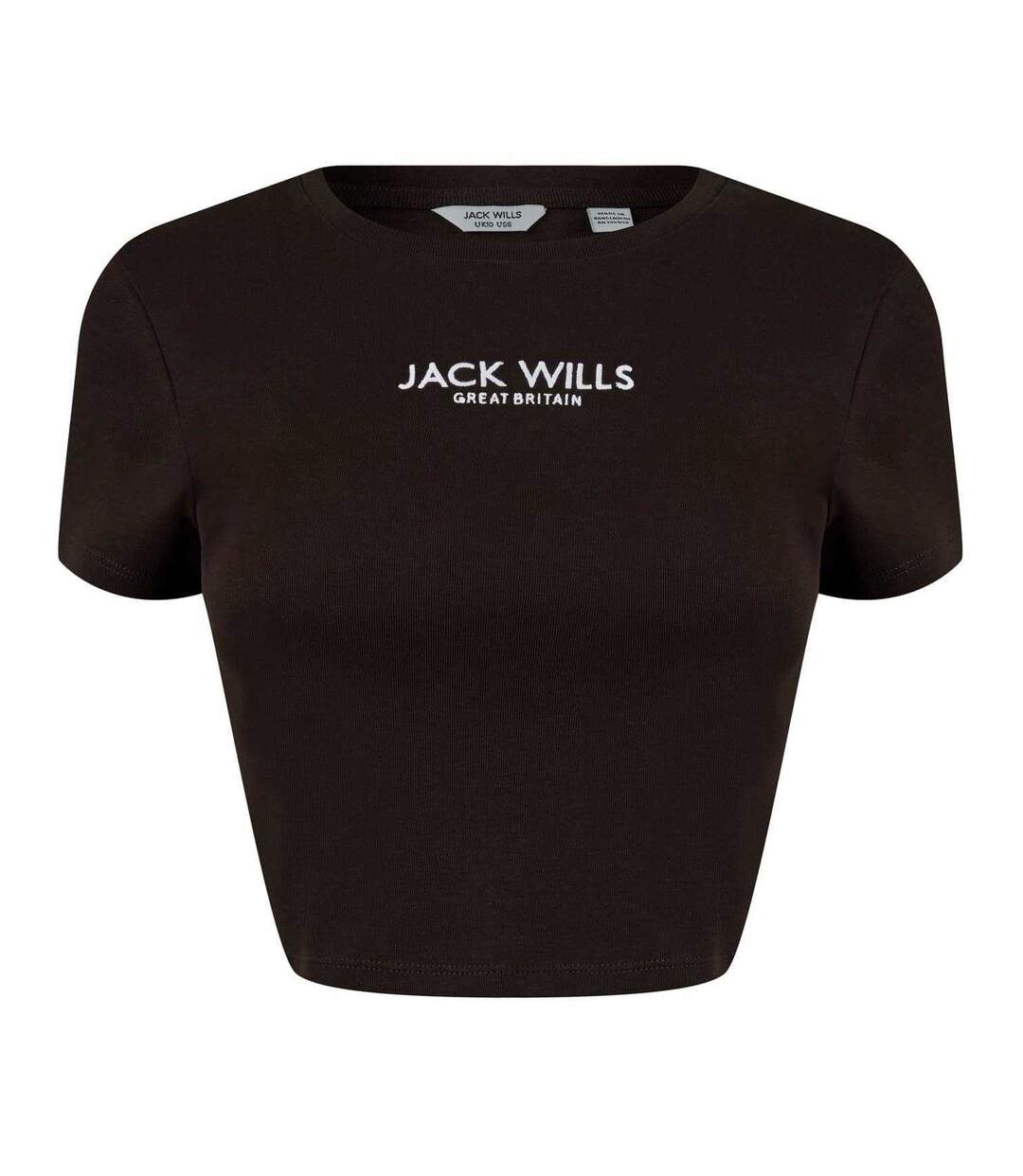 T-shirt Court Femme Noir Jack Wills-1