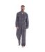 Ensemble De Pyjama Long Motif/style À Carreaux Homme Gris Keanu-1