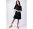 Robe chemise unie noire CLAUDINE coupe droite Coton Du Monde-2
