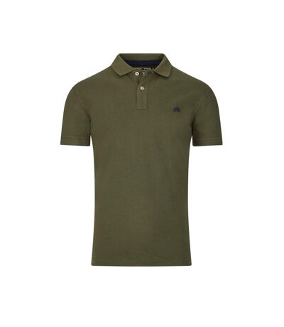 Polo bio classique pour hommes vert militaire Raging Bull