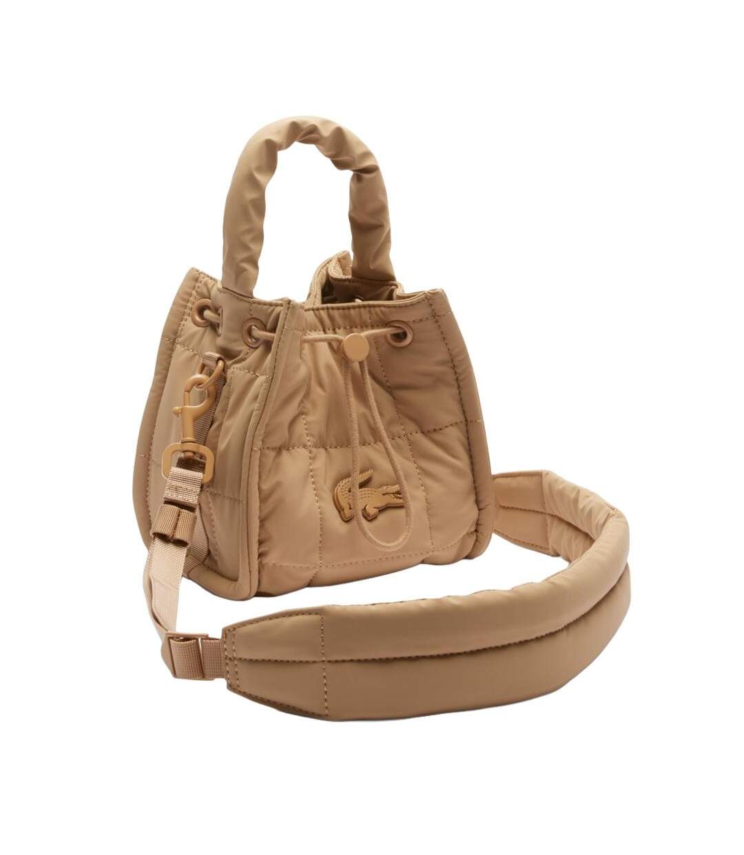 Sac à main beige femme lacoste bucket-2