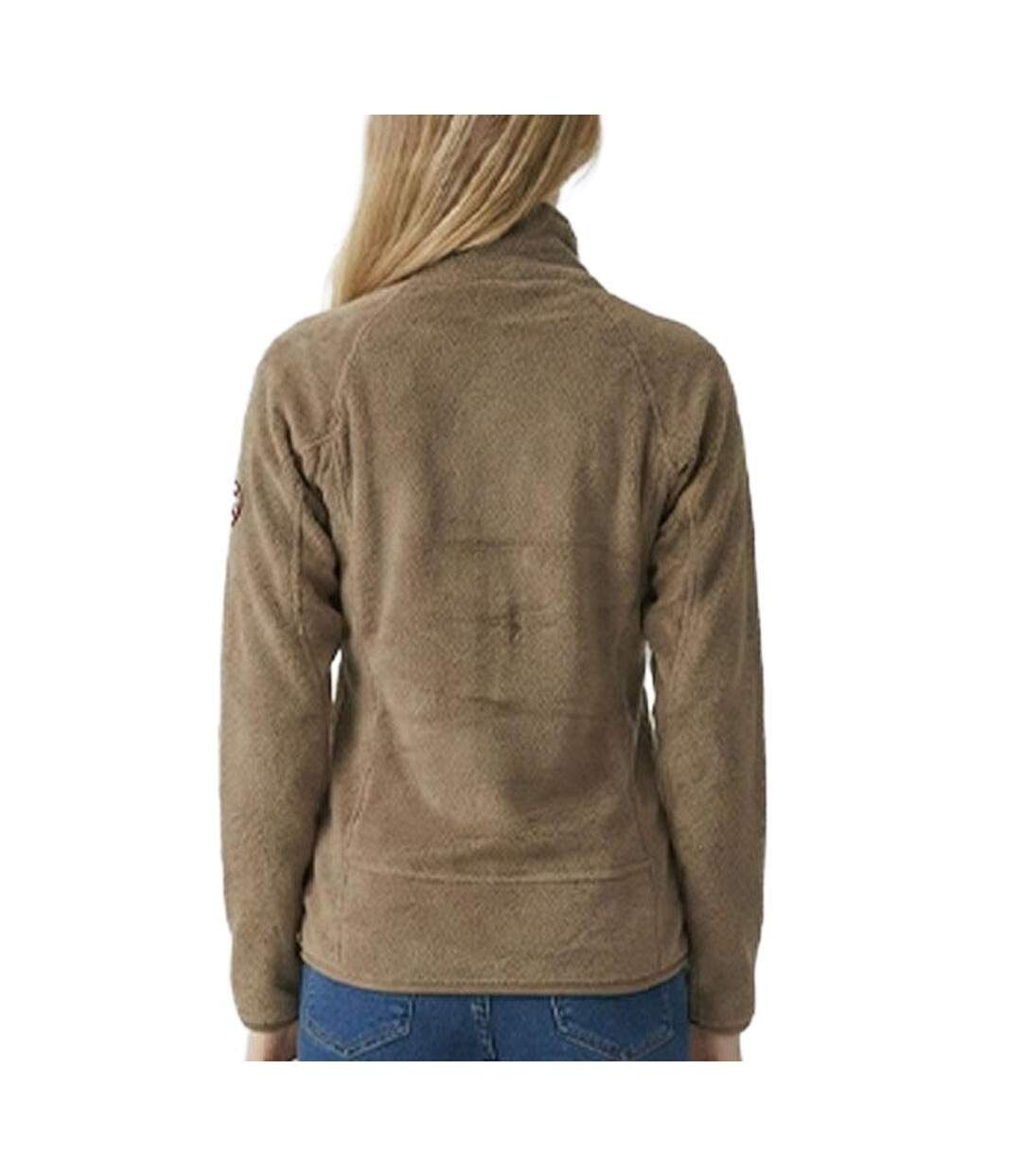 Veste polaire marron femme compagnie des ameriques carla-2