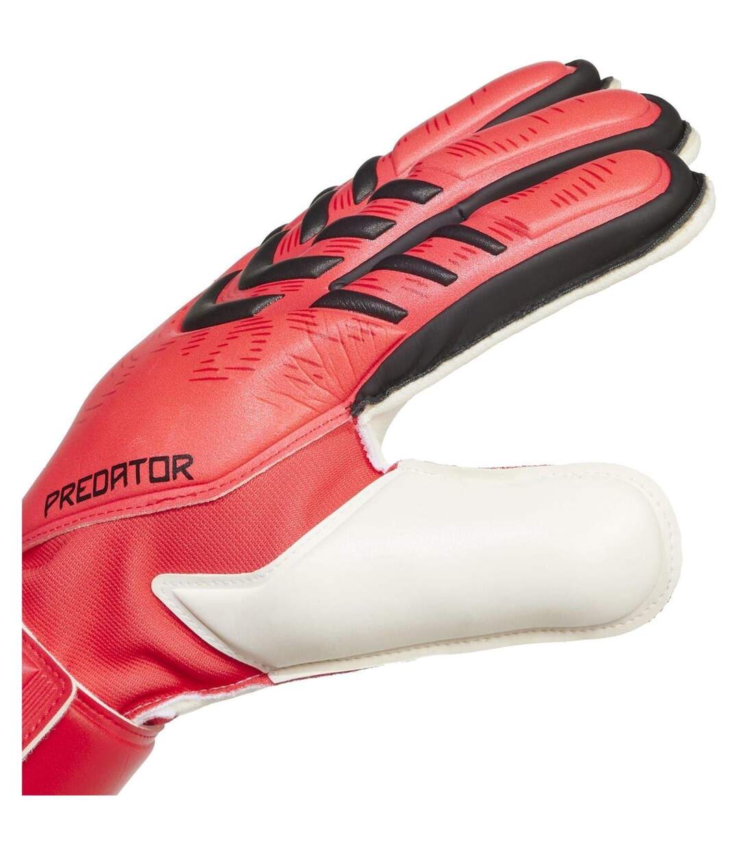Unisex Adult Predator Match Fingersave Goalkeeper Gloves Red Black Adidas-4
