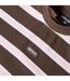 Womens/ladies Seth Striped Crop T-shirt Chocolate WRSTBHVR-4