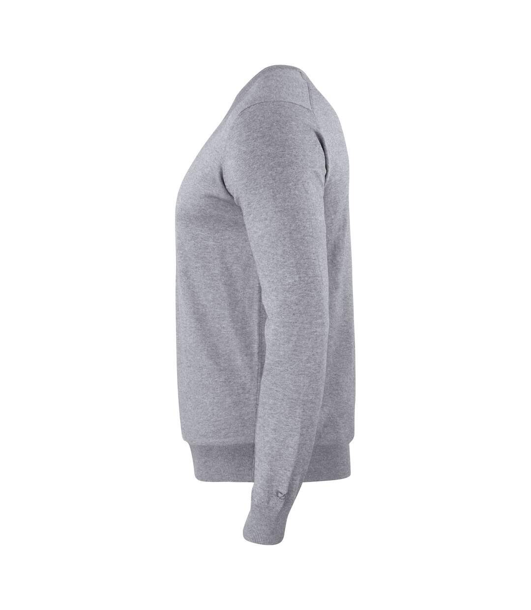Mens Oakville V Neck Sweatshirt Grey Melange Cutter & Buck-3