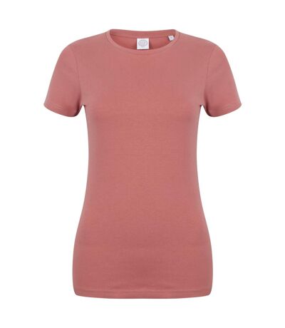 Skinni Fit Womens/Ladies Feel Good Stretch Short Sleeve T-Shirt (Clay) - UTRW4422