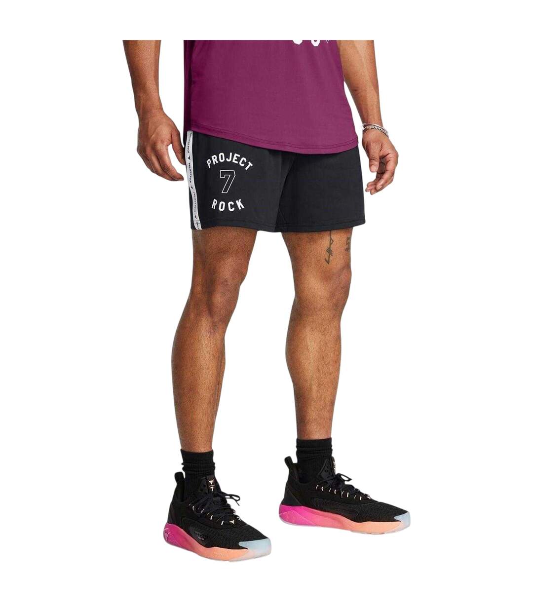 Short De Course Project Rock Homme Noir Under Armour-4