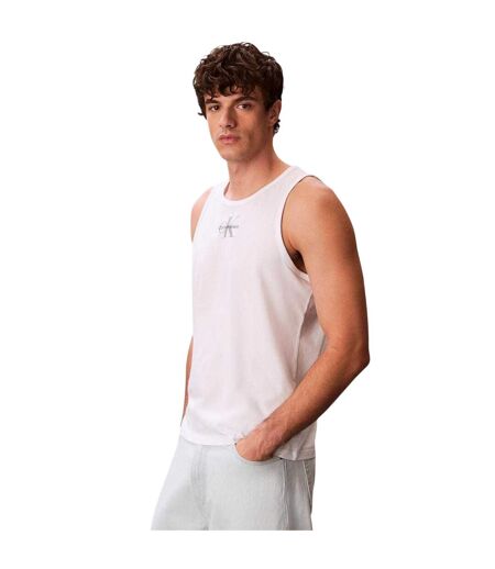 Mens Monogram Regular Tank Top Bright White Calvin Klein