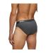 Pack Of 3  Mens Premium Cotton Briefs  Grey Dark Grey Black Boss-3
