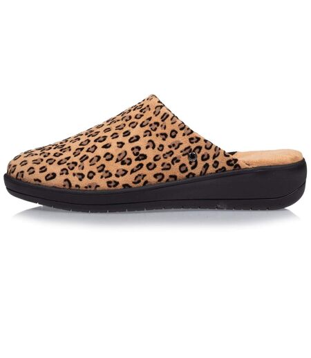 Isotoner Chaussons Mules femme ultra confortables et légères, faciles à enfiler, talon de 4,5 cm