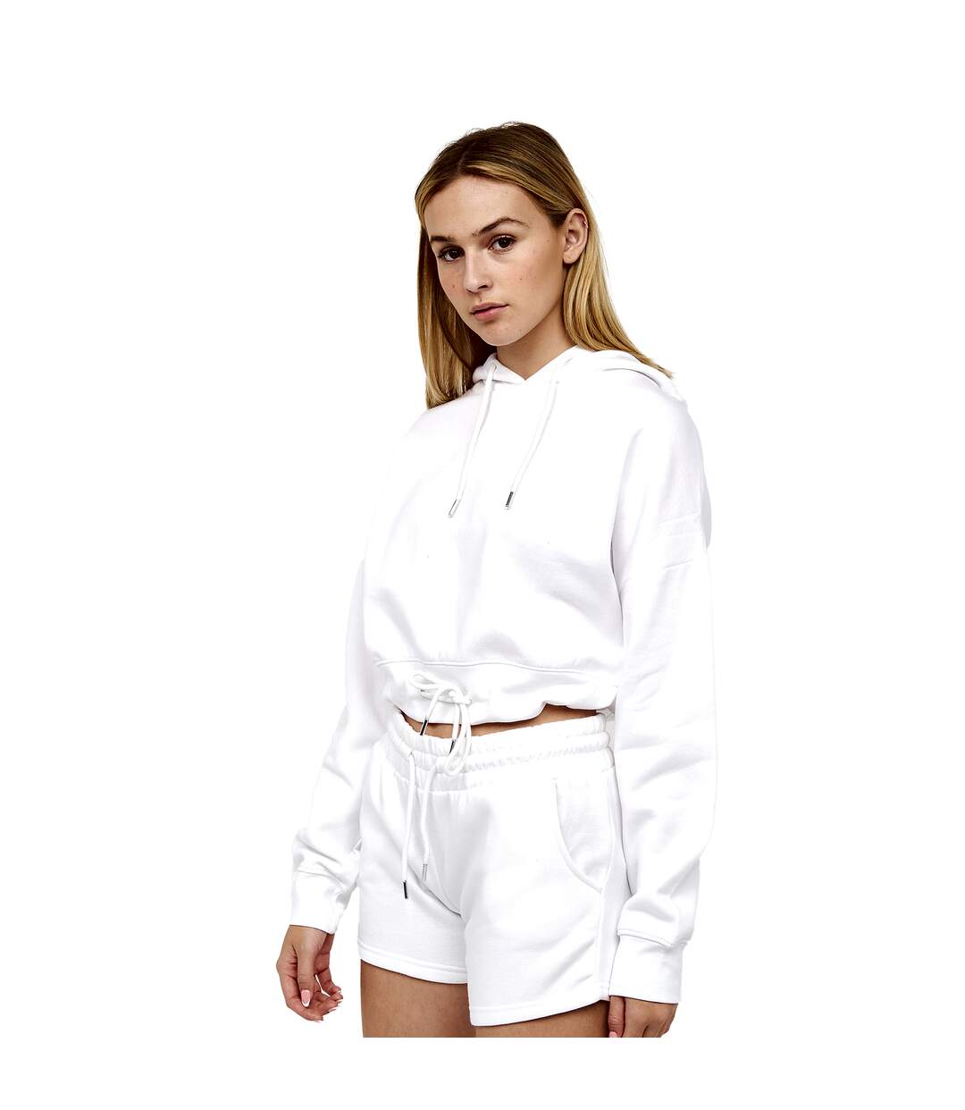 Juice Womens/Ladies Danica Crop Hoodie (White) - UTBG777-4