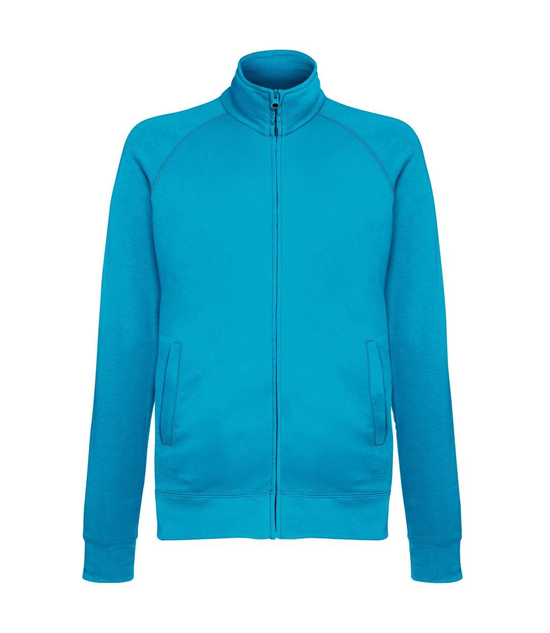 Fruit Of The Loom Mens Lightweight Full Zip Sweatshirt Jacket (Azure Blue)