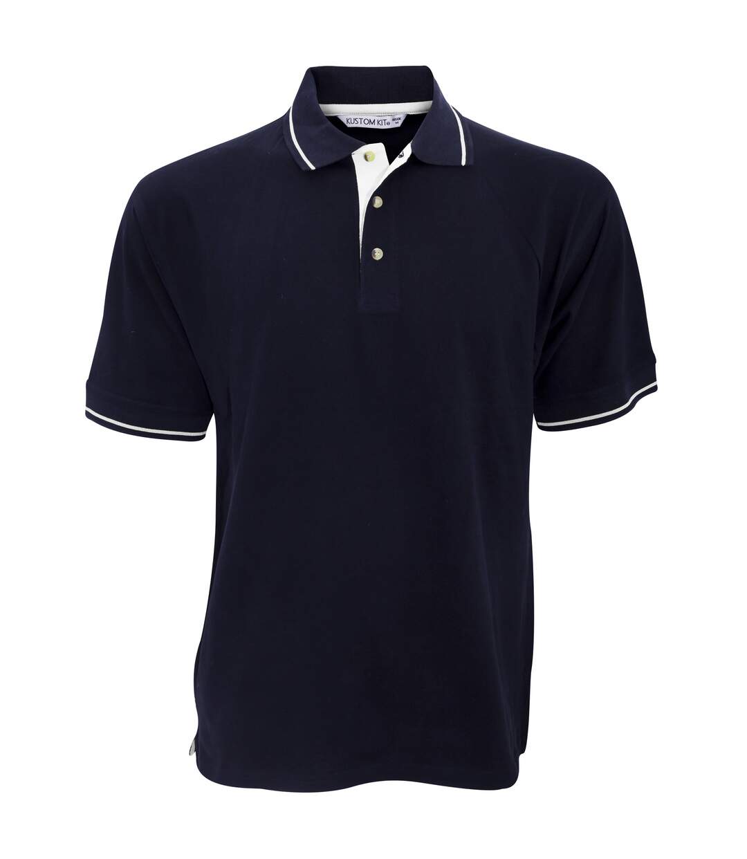 Polo à manches courtes  st. Mellion pour homme bleu marine/blanc Kustom Kit-1