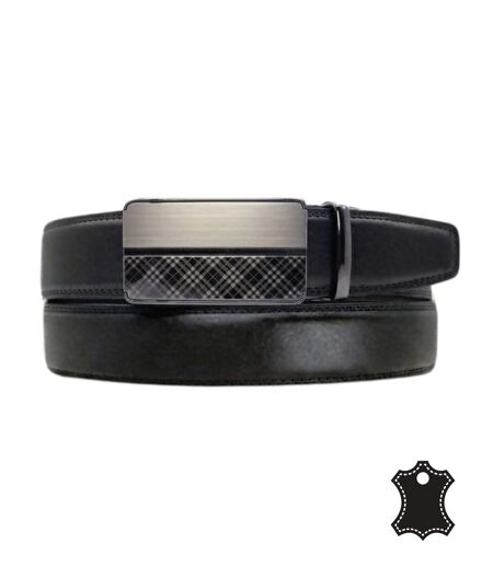 Ceinture homme cuir noir - Boucle automatique - Sophistication et confort