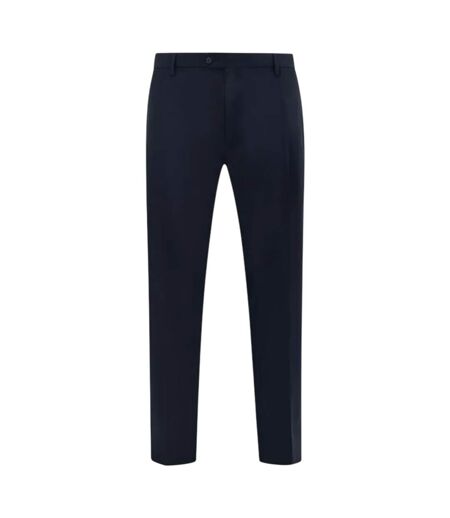 D555 Pantalon Cintré Extensible Grande Taille Ted Homme Bleu Marine Duke