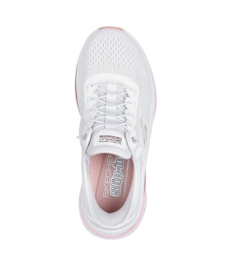 Womens/ladies Go Run Elevate 2.0 Banyan Trainers White Pink Skechers