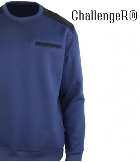 CHALLENGER PARFAIT2 — Sweat molleton bleu : chaleur 320 g et résistance