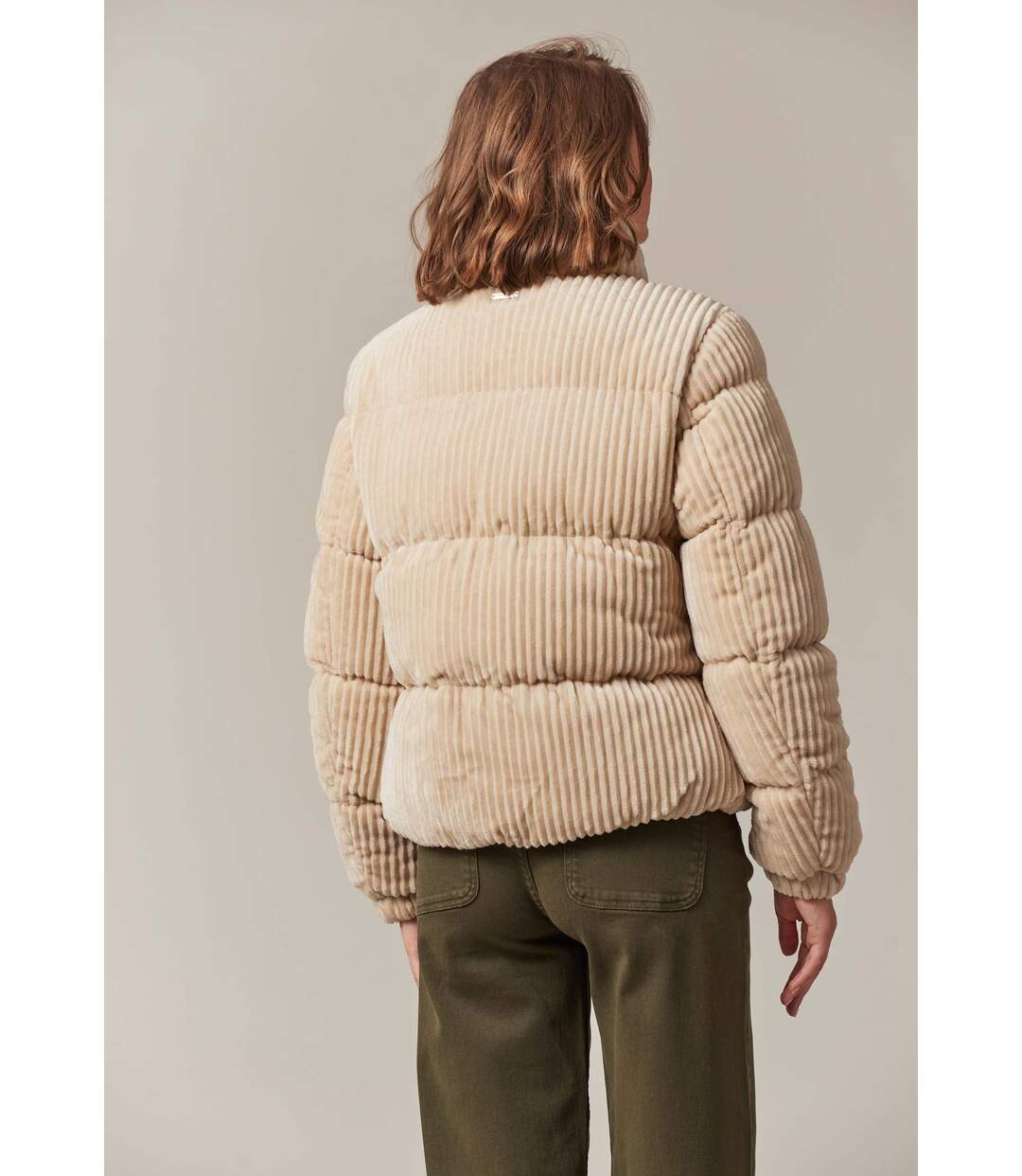 Blouson en velours côtelé doux et rembourré en polyester NOELIA-3