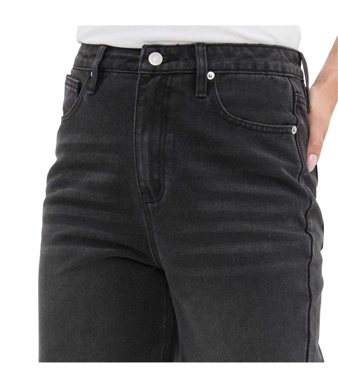 Womens/ladies Denim Jeans Black I Saw It First-3