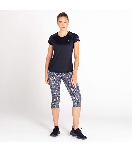 Womens/ladies Corral T-shirt Black Black Dare 2B