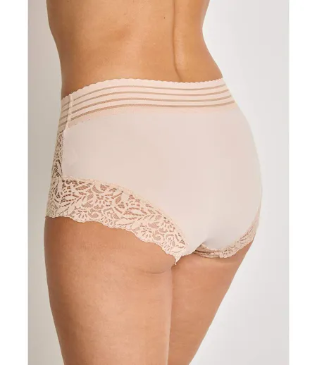Culotte gainante taille haute dentelle