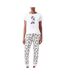 Pyjama blanc/noir femme disney good vibes minnie-1