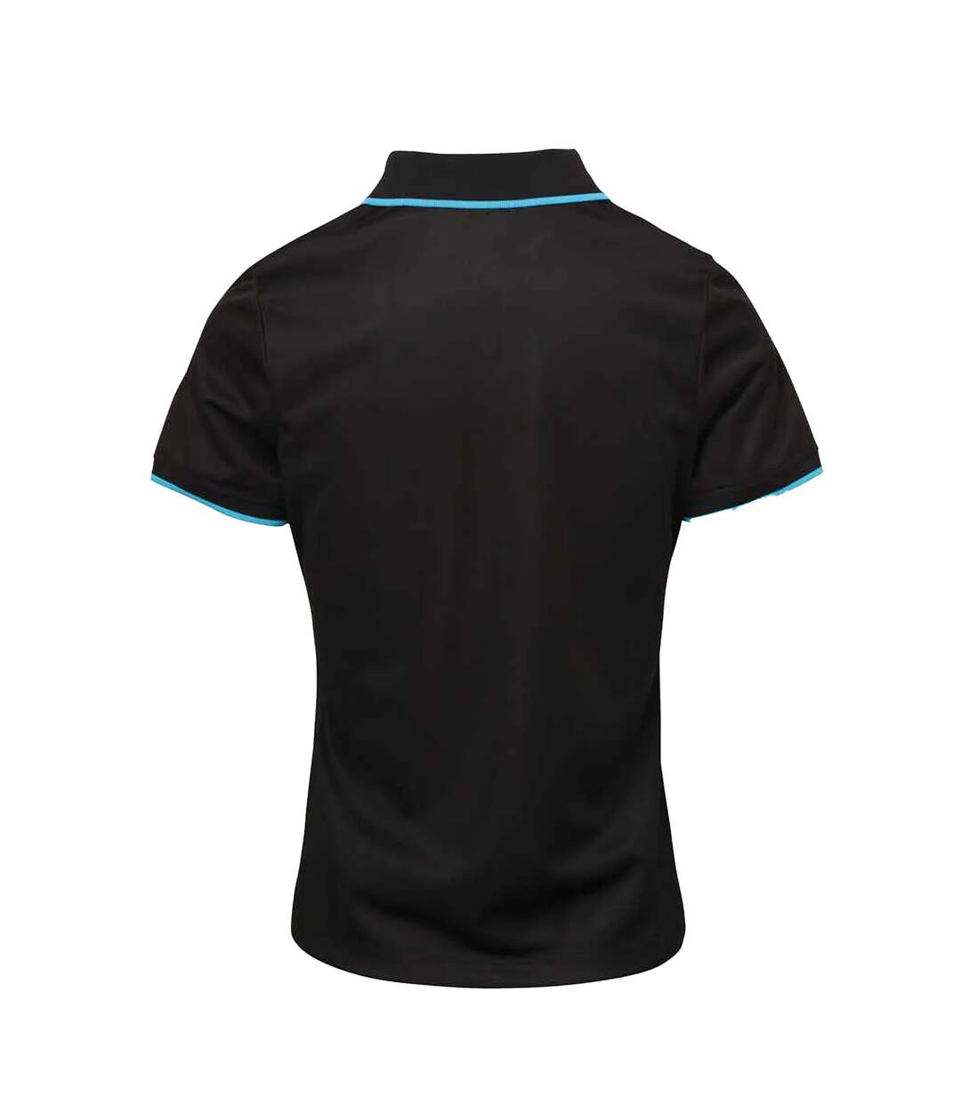 Premier Womens/Ladies Contrast Coolchecker Polo Shirt (Black/Turquoise) - UTRW5519-2