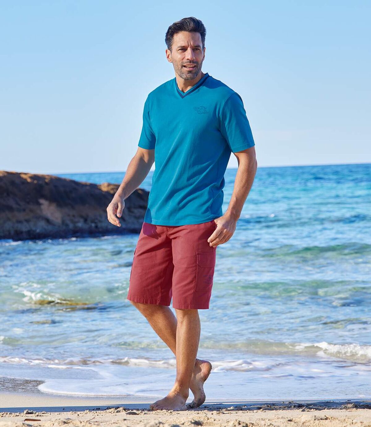 Set van 3 T-shirts met V-hals California  Atlas For Men