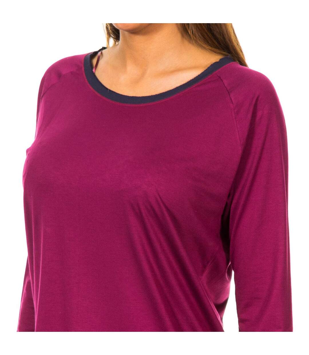 Long sleeve round neck t-shirt 1487904686 woman-2