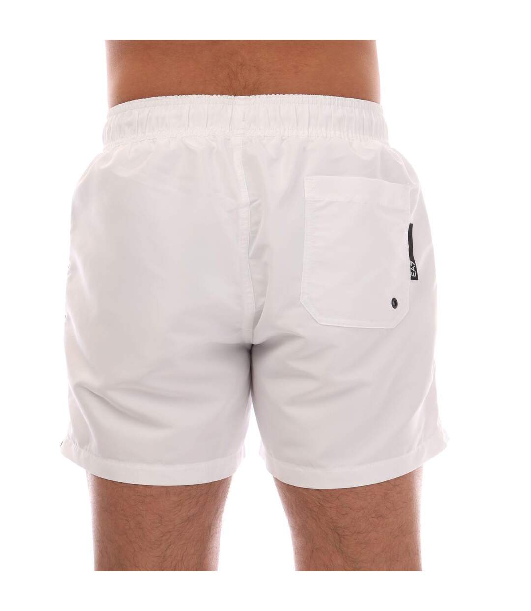 Short De Bain Style Logo Homme Blanc Emporio Armani-2