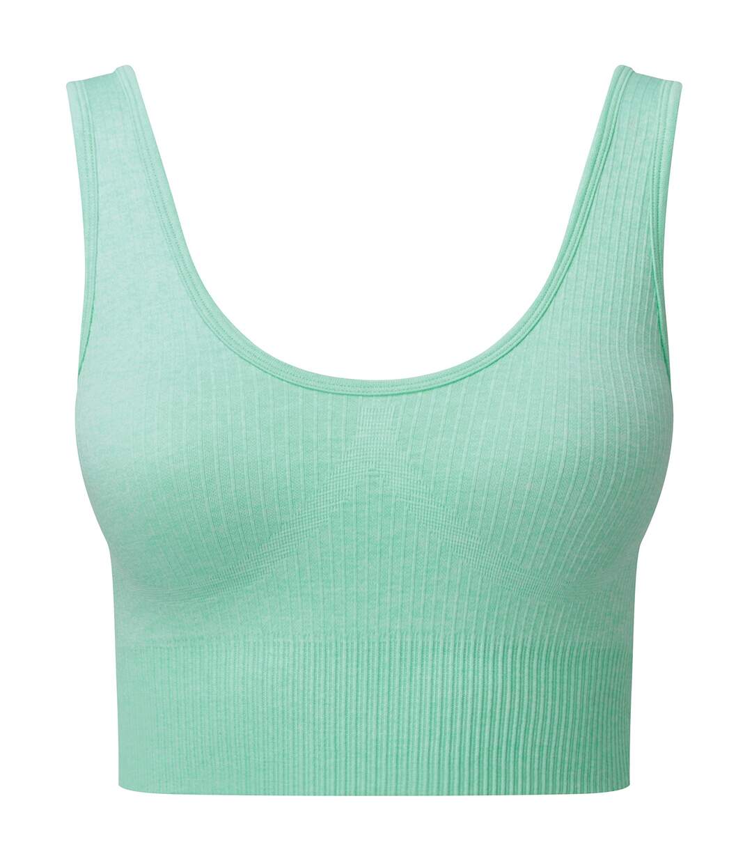 Soutien-gorge multisport femme vert pâle chiné TriDri-1