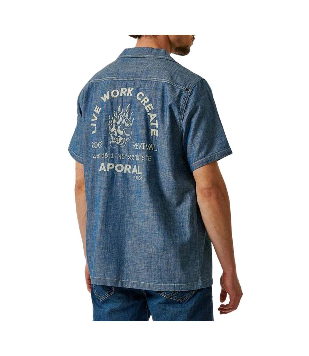 Chemise bleu jean homme kaporal dilon-2