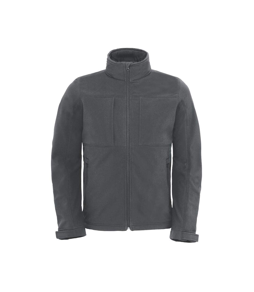 B&C Mens Hooded Softshell Breathable, Waterproof & Windproof Jacket (Fleece Lini (Dark Grey)