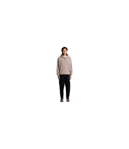 Mens Cotton Blend Heavyweight Regular Pullover Hoodie Brown Lyle & Scott