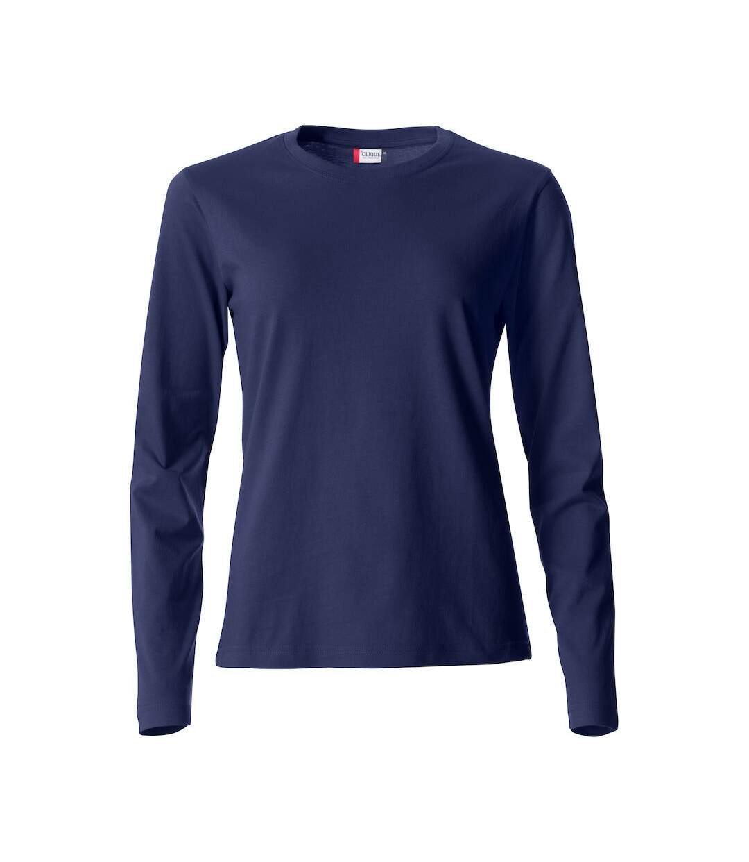 Womens/ladies Basic Long-sleeved T-shirt Dark Navy Clique-1