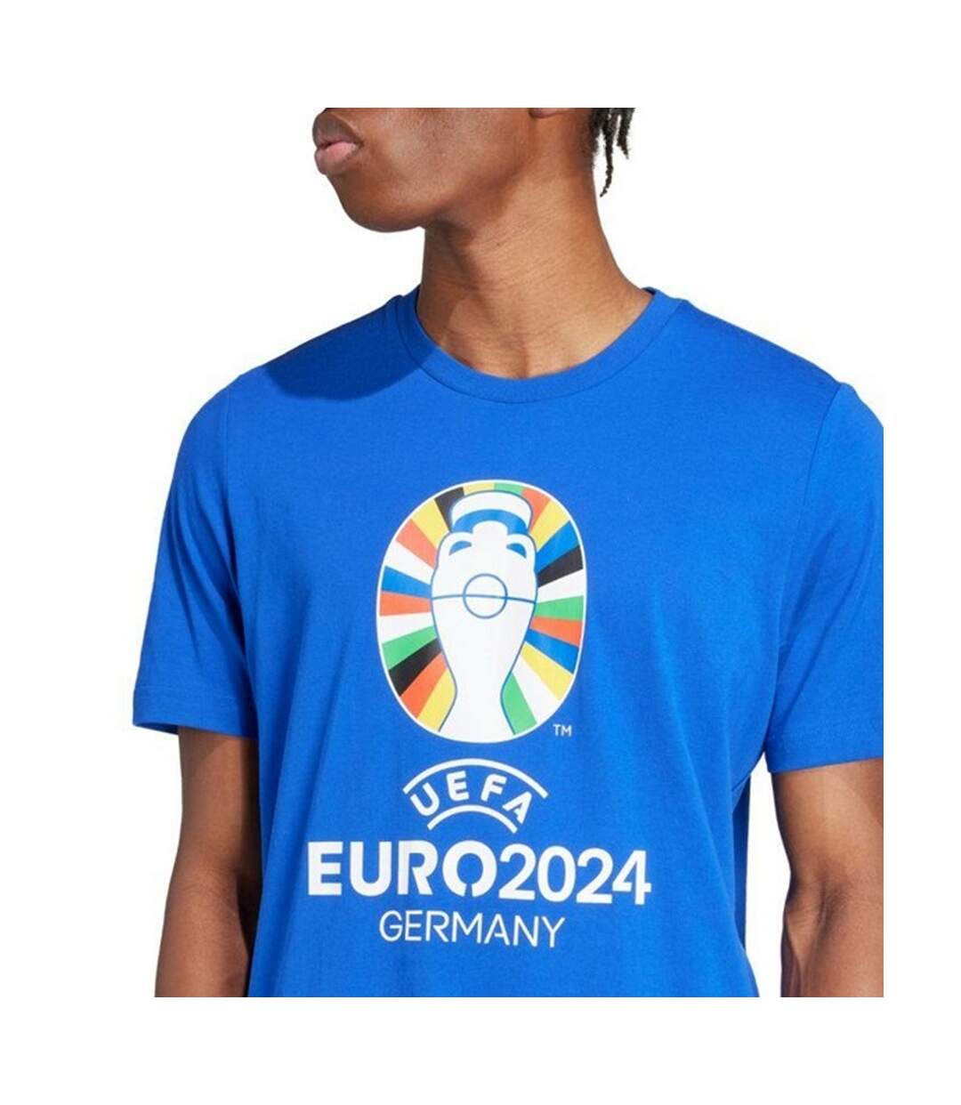 T-shirt Uefa Euro24 Homme Bleu Adidas-4