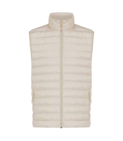 Mens meru recycled polyester body warmer beige Iqoniq