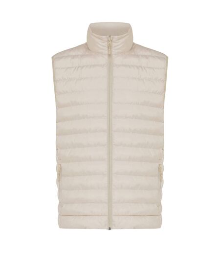 Mens meru recycled polyester body warmer beige Iqoniq