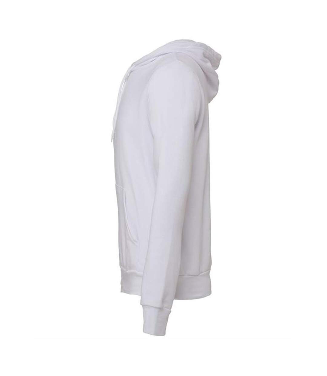 Unisex Adult Polycotton Pullover Hoodie White Bella + Canvas-2