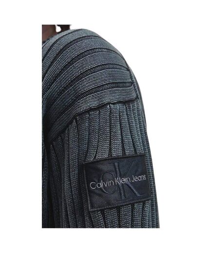Sweat Motif/style Côtelé Homme Graphite Calvin Klein