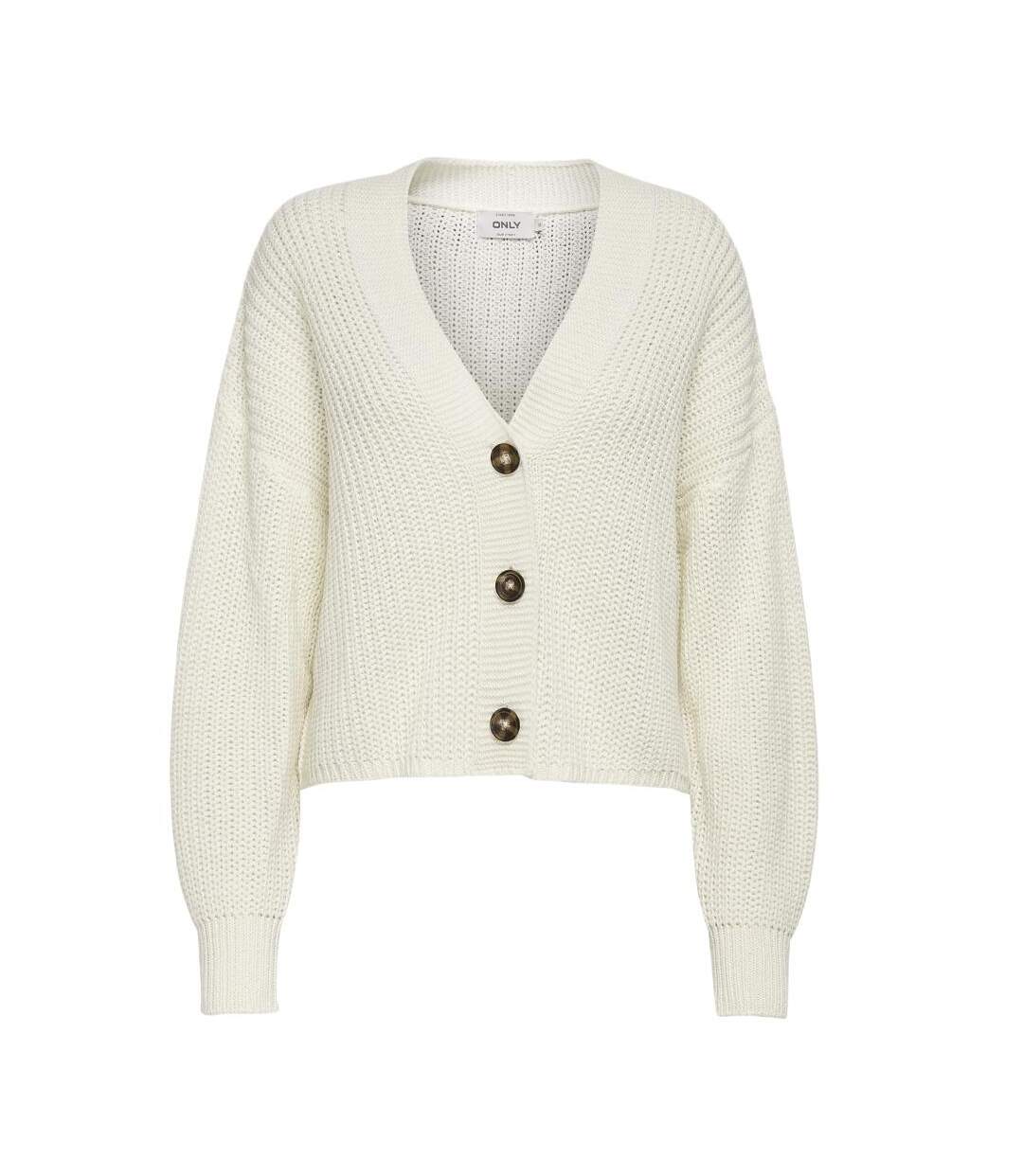 Gilet ecru femme only carol-3