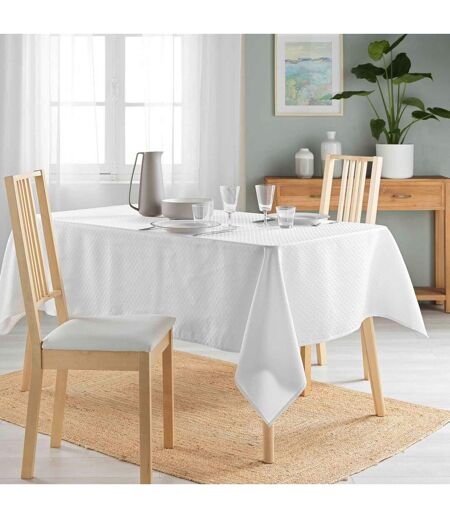Nappe Jacquard Imprimé Artea 140x240cm Blanc