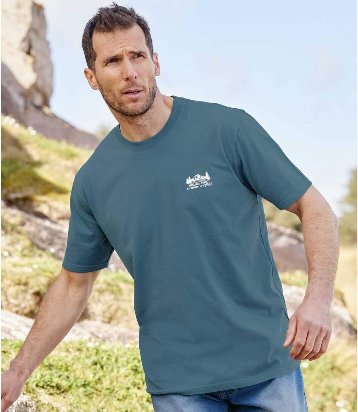4er-Pack T-Shirts Highlands Forest Atlas For Men
