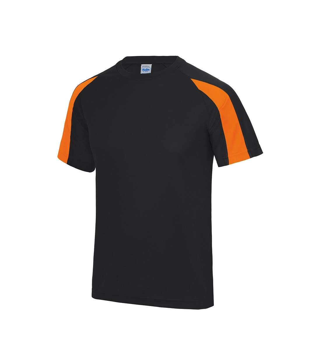 T-shirt homme noir vif / orange vif AWDis Cool-3