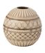 Vase Boule en Porcelaine Ethnique 19cm Beige-1
