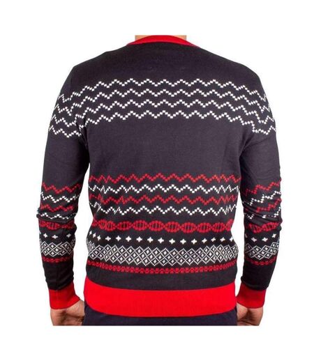 Sweat Noël Motif/style Logo Ugly Homme Noir Rouge Jurassic Park