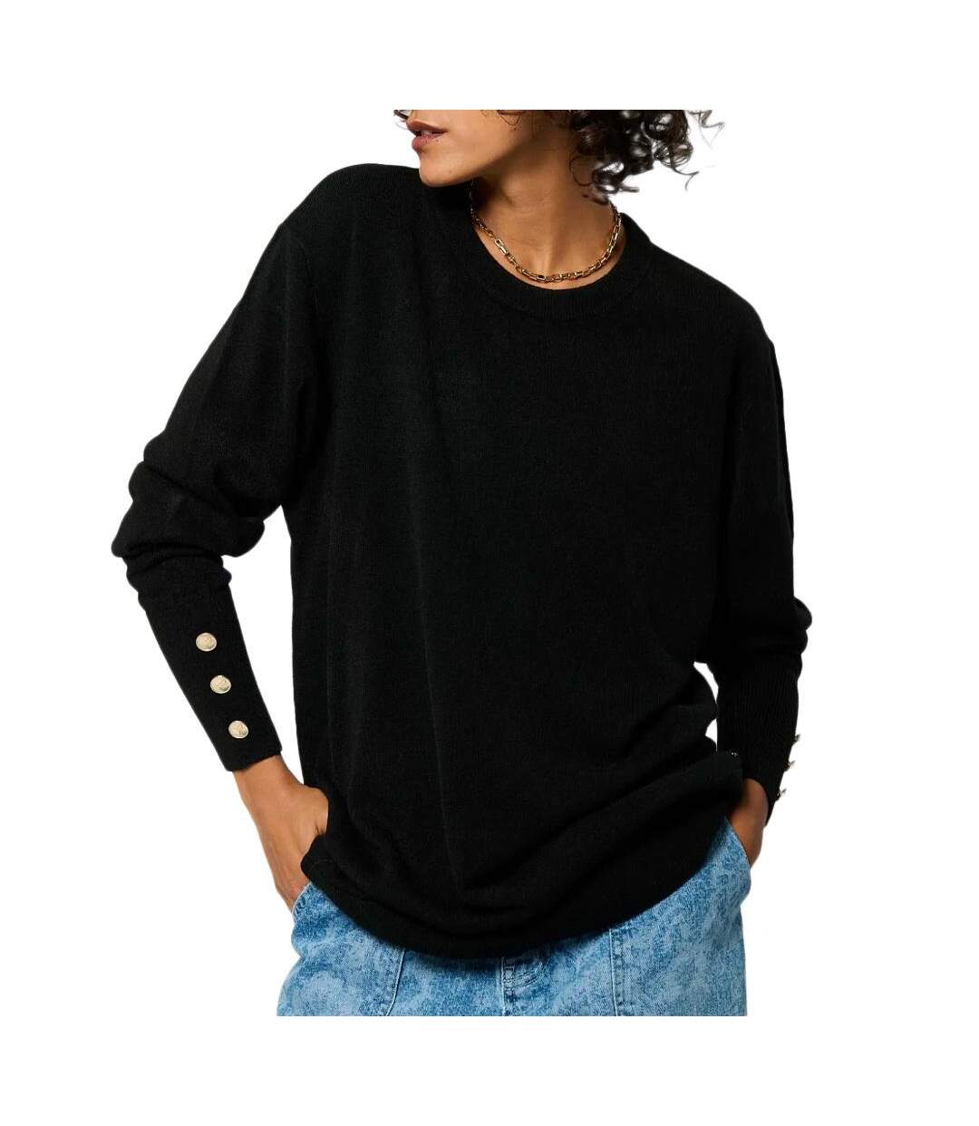 Pull noir femme kaporal marka-1