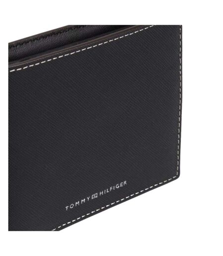 Portefeuille noir homme tommy hilfiger saffiano